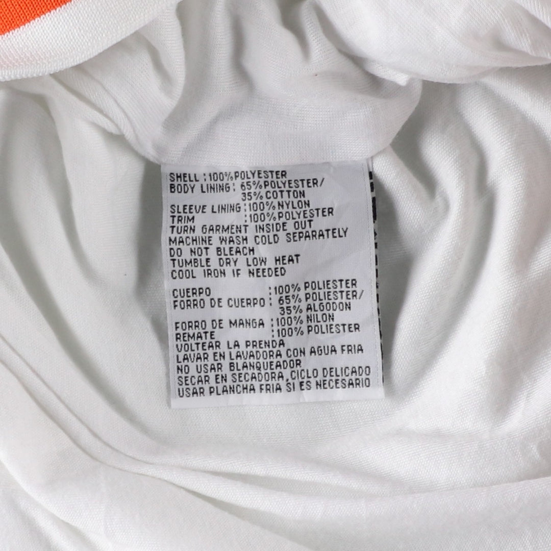 90'S Puma MLB Detroit Tigers V-neck warm-up pullover, men's size XL polyester pale white type Vintage Second Hand