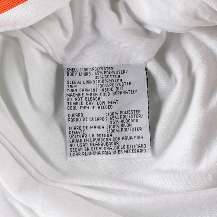 90'S Puma MLB Detroit Tigers V-neck warm-up pullover, men's size XL polyester pale white type Vintage Second Hand