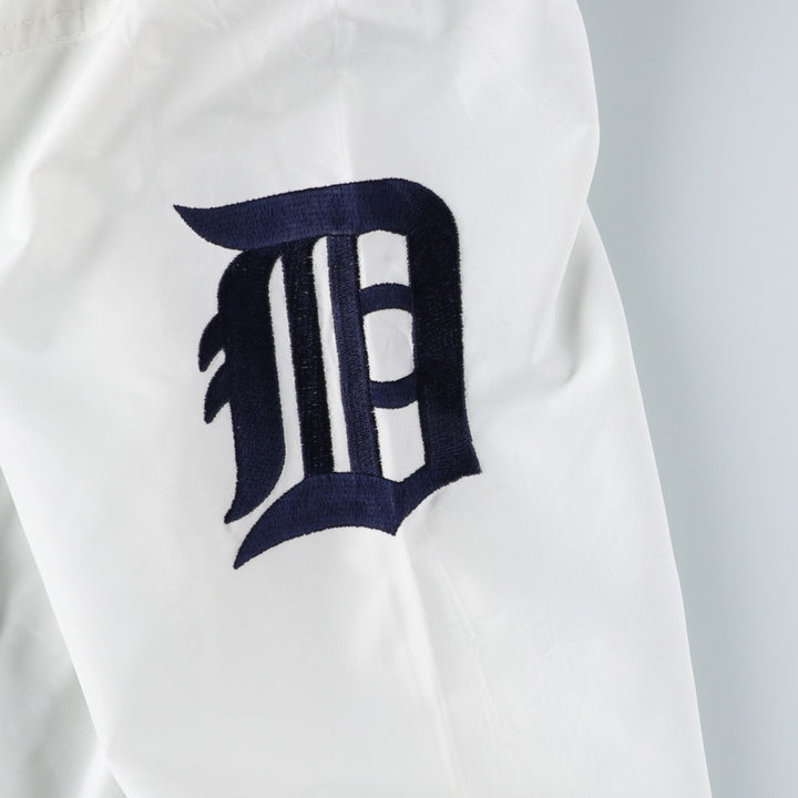 90'S Puma MLB Detroit Tigers V-neck warm-up pullover, men's size XL polyester pale white type Vintage Second Hand