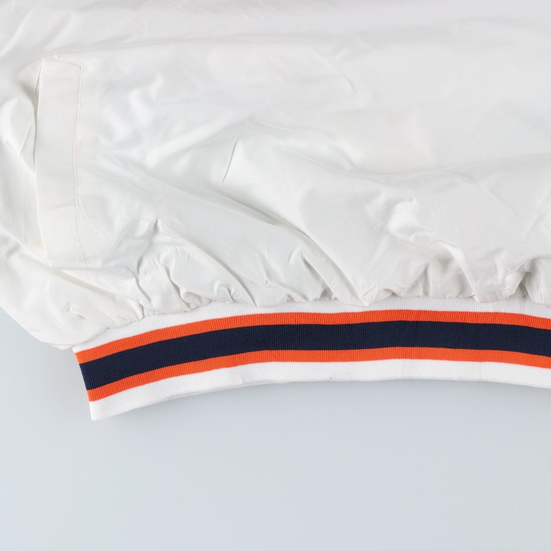 90'S Puma MLB Detroit Tigers V-neck warm-up pullover, men's size XL polyester pale white type Vintage Second Hand