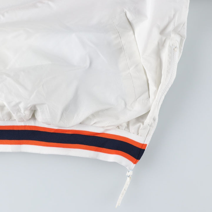 90'S Puma MLB Detroit Tigers V-neck warm-up pullover, men's size XL polyester pale white type Vintage Second Hand