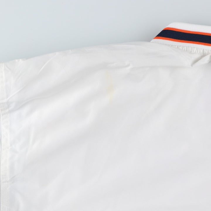 90'S Puma MLB Detroit Tigers V-neck warm-up pullover, men's size XL polyester pale white type Vintage Second Hand