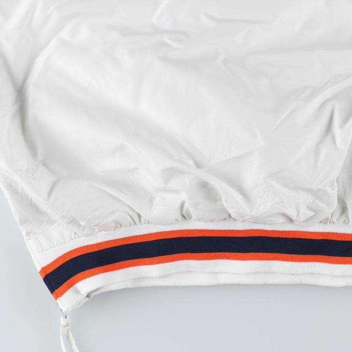 90'S Puma MLB Detroit Tigers V-neck warm-up pullover, men's size XL polyester pale white type Vintage Second Hand