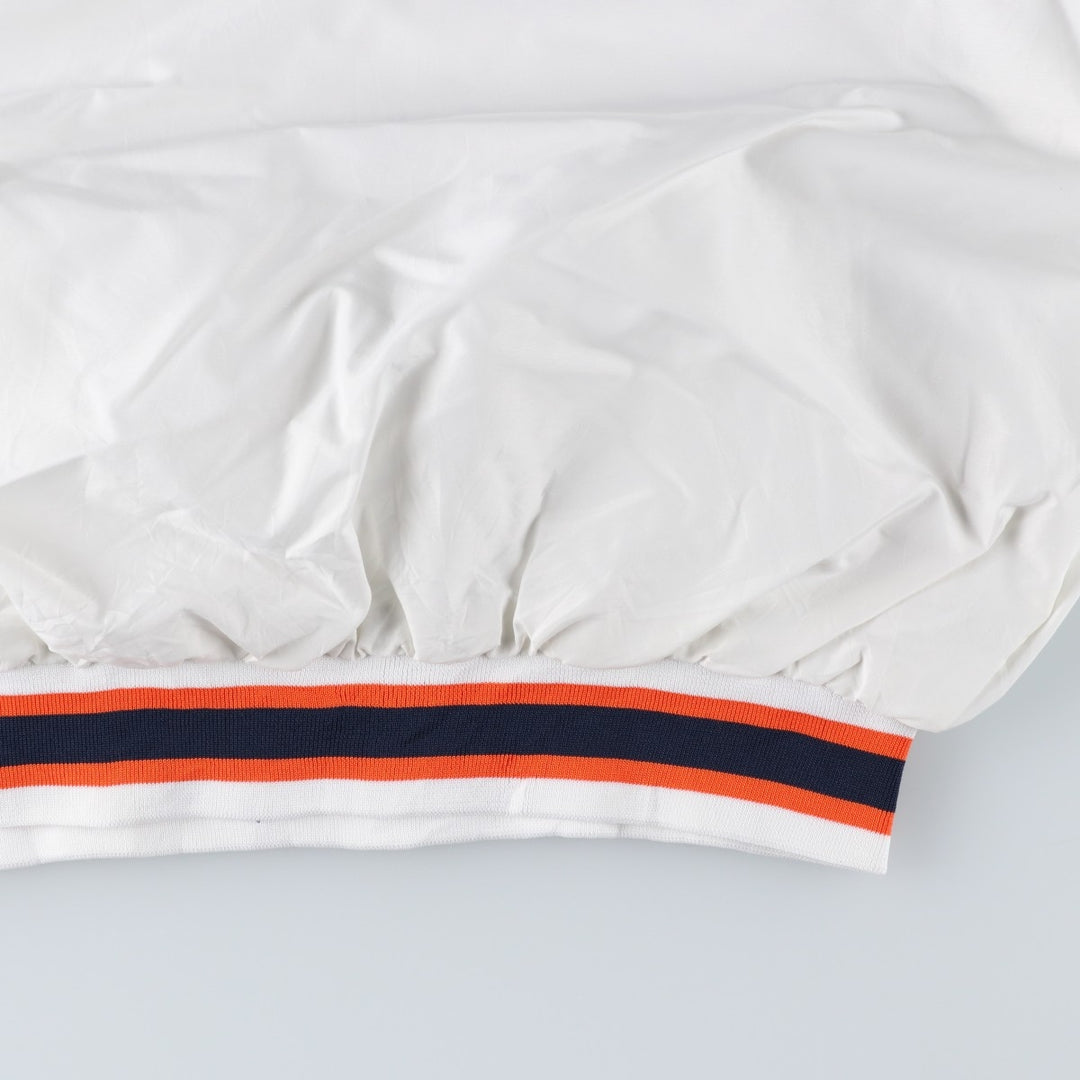 90'S Puma MLB Detroit Tigers V-neck warm-up pullover, men's size XL polyester pale white type Vintage Second Hand