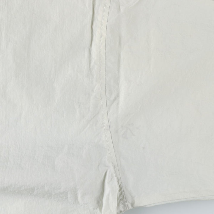 90'S Nike V-neck nylon pullover with back logo, men's size XL, vintage Nylon Khaki type beige Vintage Second Hand