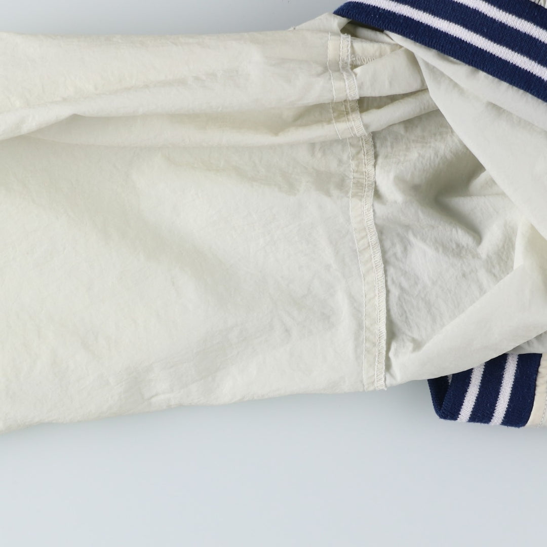 90'S Nike V-neck nylon pullover with back logo, men's size XL, vintage Nylon Khaki type beige Vintage Second Hand