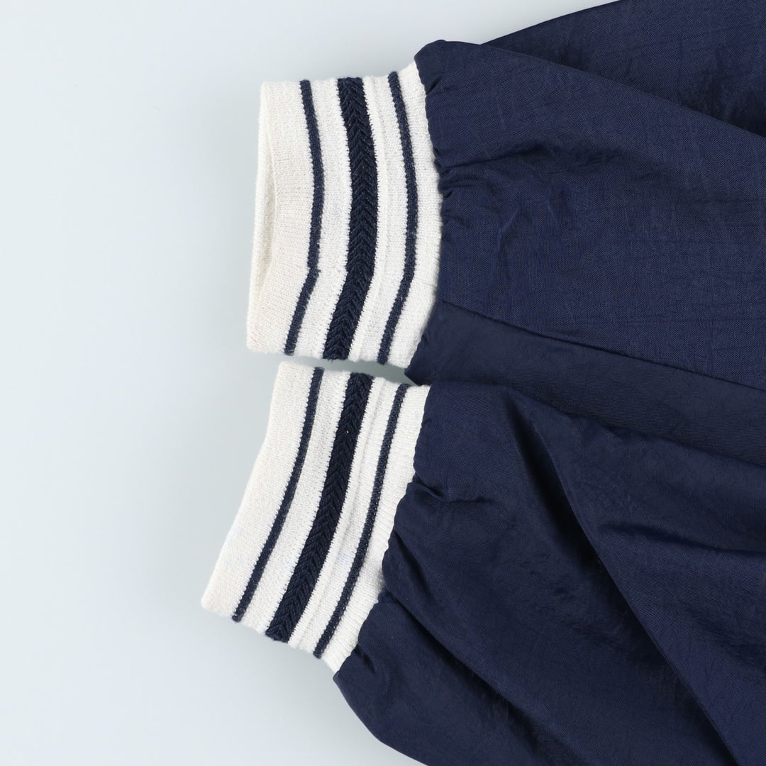 90'S Champion V-neck college nylon pullover, men's size XL, vintage Nylon navy blue type Vintage Second Hand