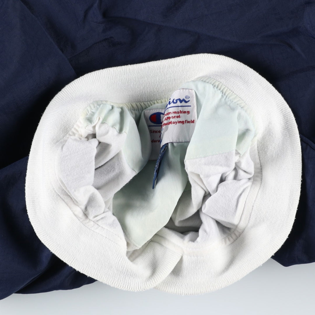 90'S Champion V-neck college nylon pullover, men's size XL, vintage Nylon navy blue type Vintage Second Hand