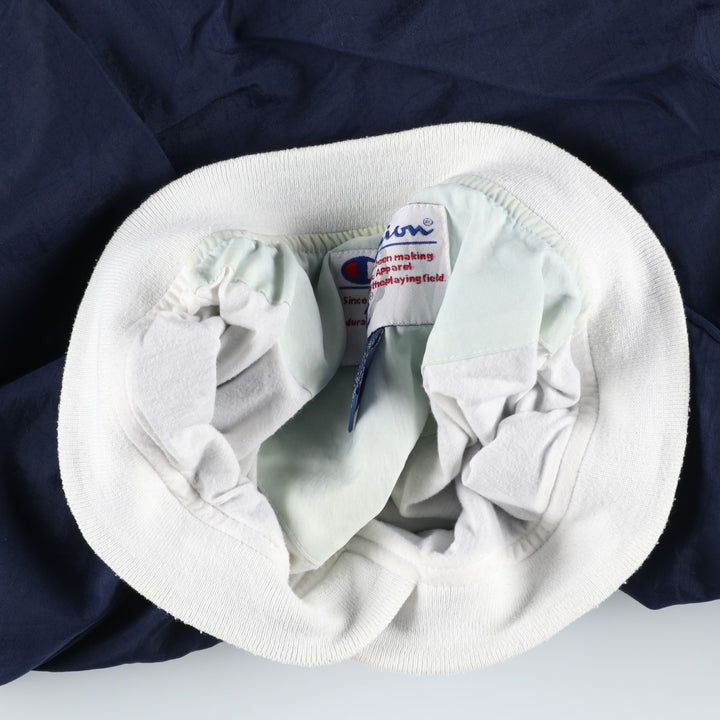 90'S Champion V-neck college nylon pullover, men's size XL, vintage Nylon navy blue type Vintage Second Hand