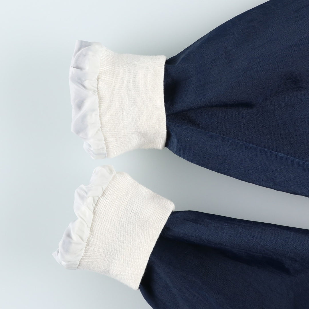 90'S Champion V-neck nylon pullover, men's size L, vintage Nylon navy blue type Vintage Second Hand