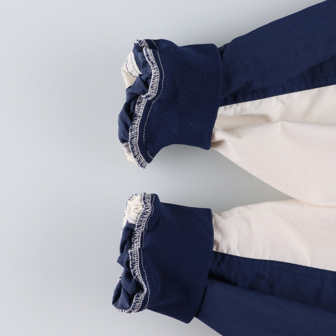 90'S Nike V-neck warm-up pullover, men's size XL, vintage Nylon ivory Vintage Second Hand