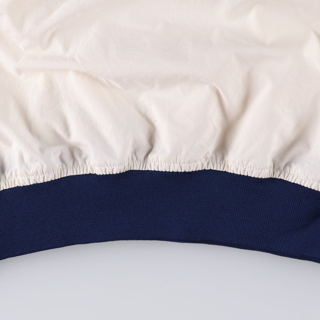 90'S Nike V-neck warm-up pullover, men's size XL, vintage Nylon ivory Vintage Second Hand