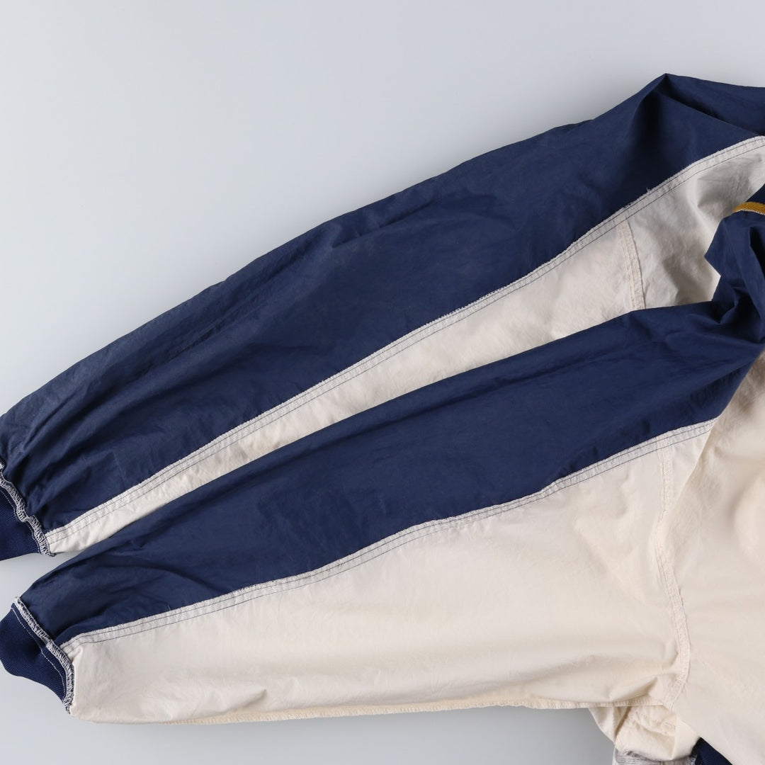 90'S Nike V-neck warm-up pullover, men's size XL, vintage Nylon ivory Vintage Second Hand