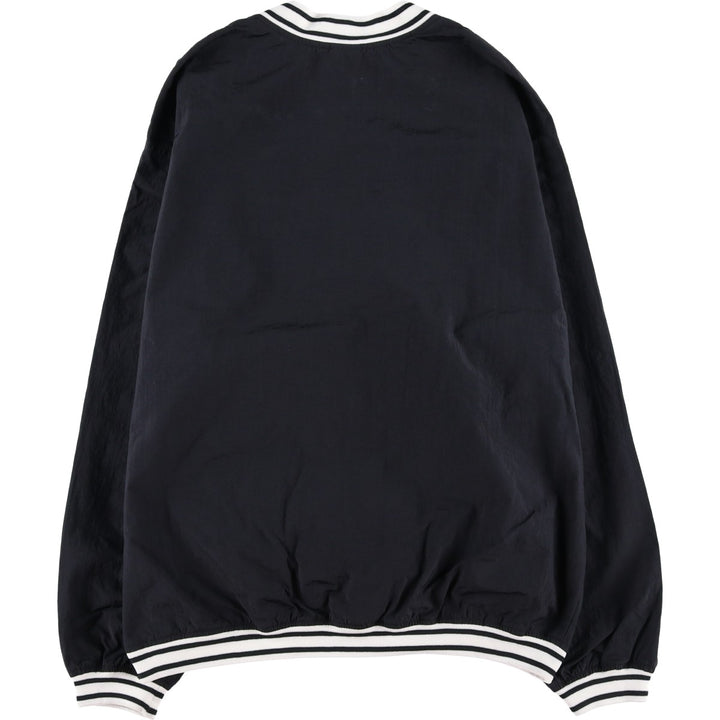 90'S Nike V-neck nylon pullover, men's size M, vintage Nylon black type Vintage Second Hand