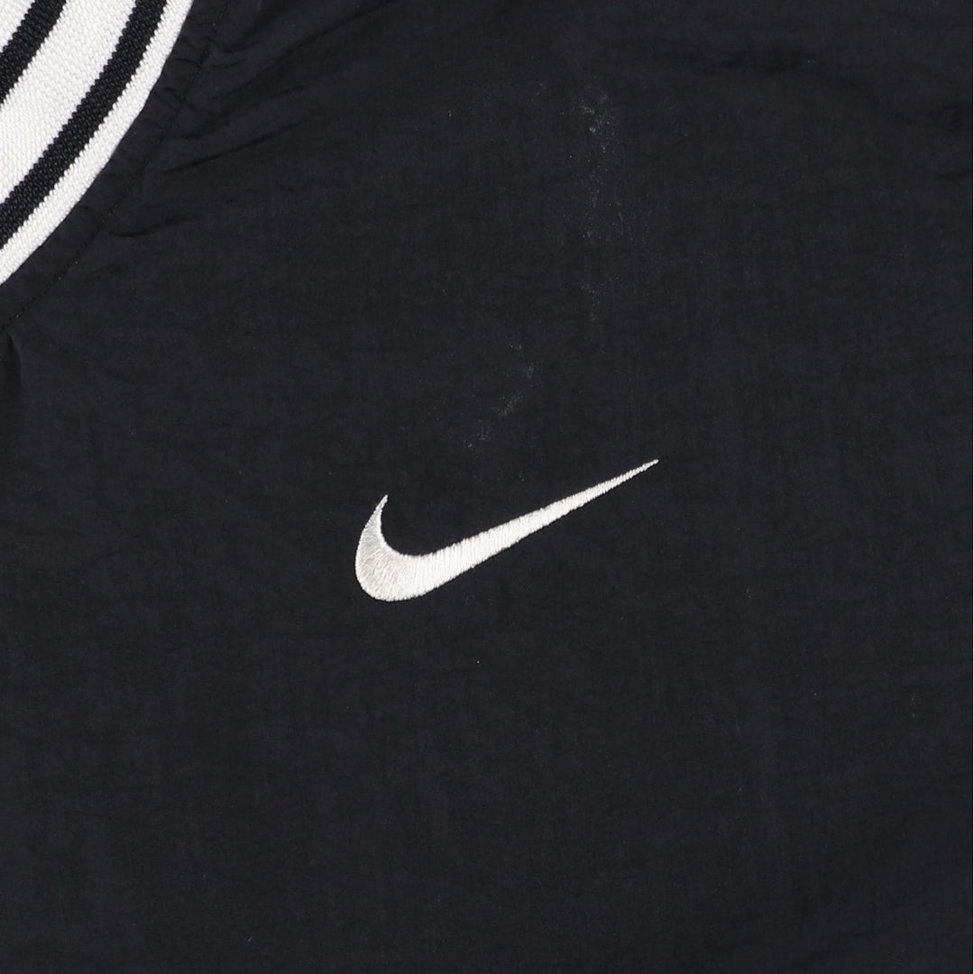 90'S Nike V-neck nylon pullover, men's size M, vintage Nylon black type Vintage Second Hand