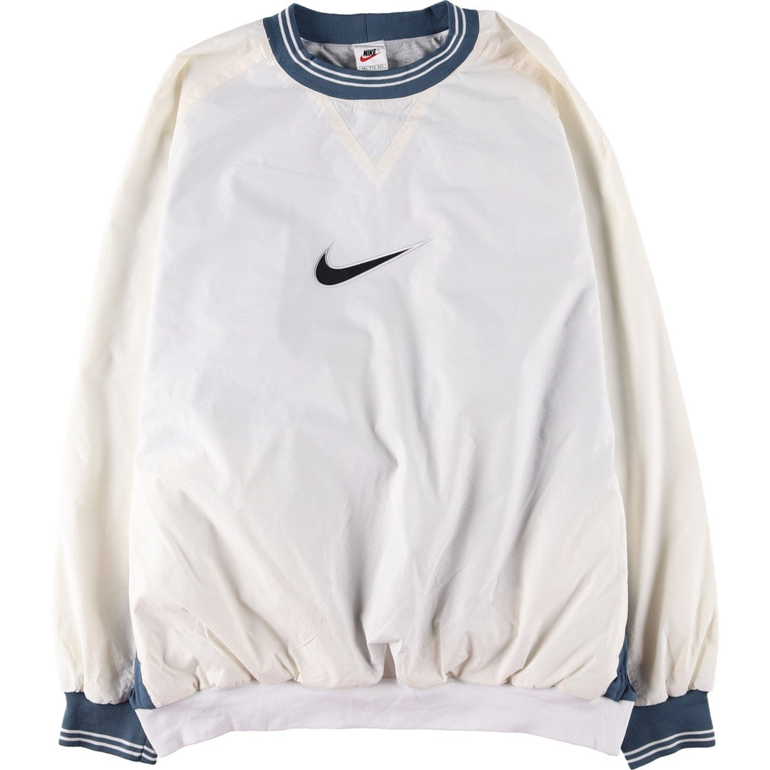 90'S Nike Warm-Up Pullover, Men's XXL, Vintage polyester white type Vintage Second Hand