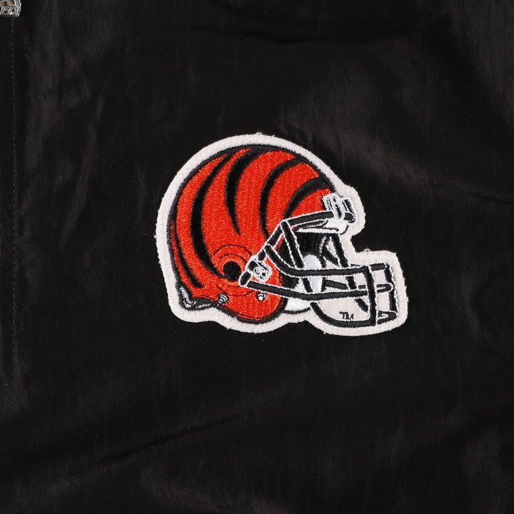 90'S Starter NFL Cincinnati Bengals Coca-Cola Half-Zip Warm-Up Pullover, Made in USA unclear black type Vintage Second Hand