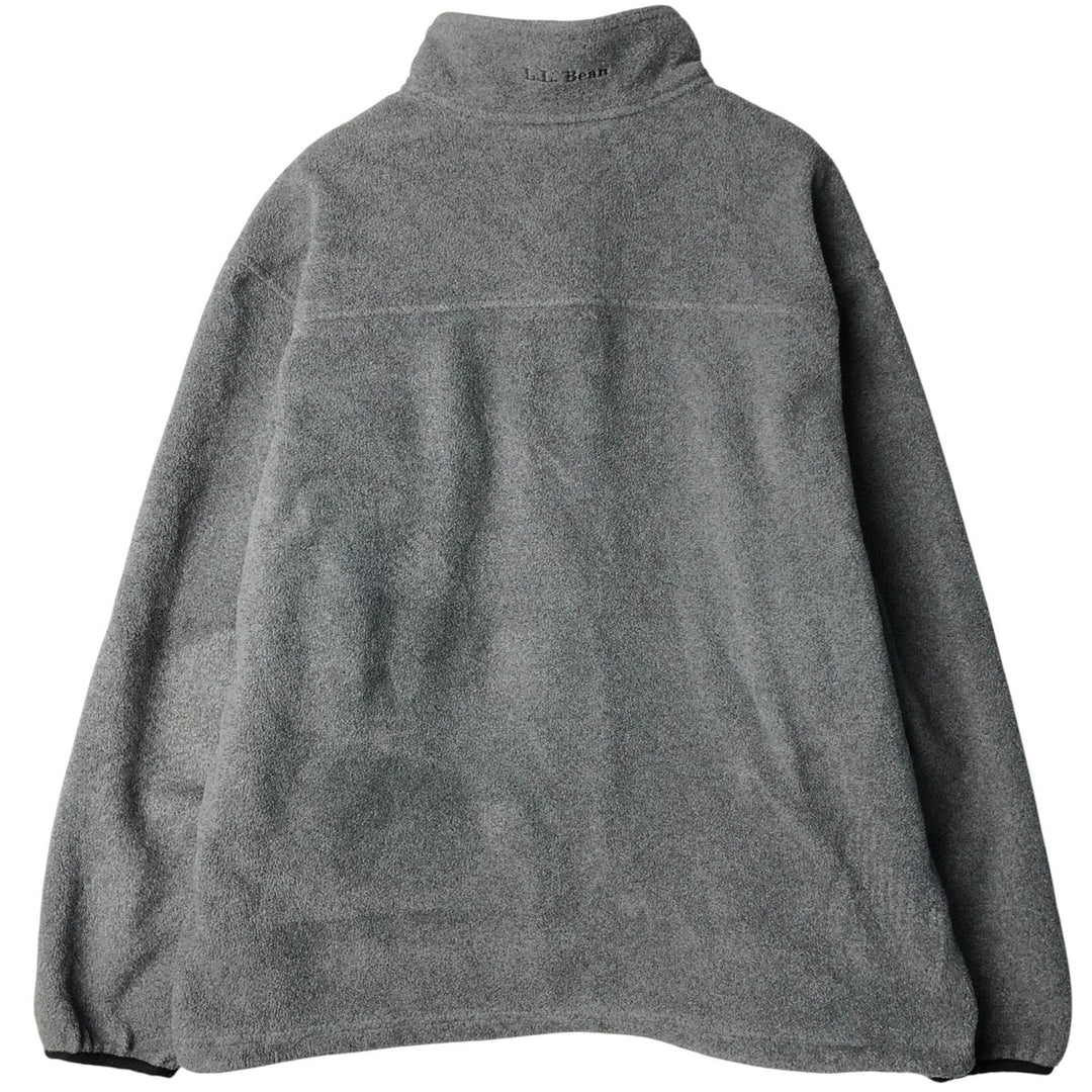 90s-00'S LLBean Half-Zip Fleece Pullover, Men's Size L polyester gray type Vintage Second Hand