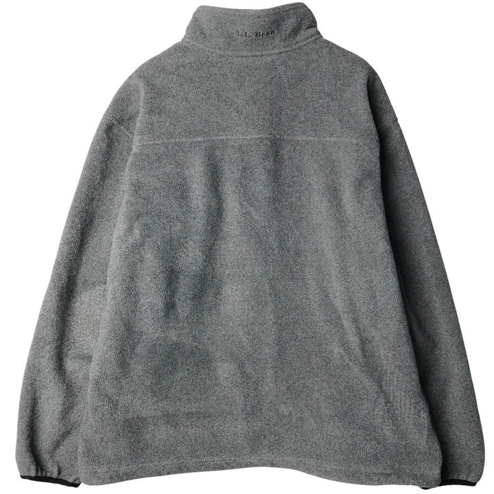 90s-00'S LLBean Half-Zip Fleece Pullover, Men's Size L polyester gray type Vintage Second Hand