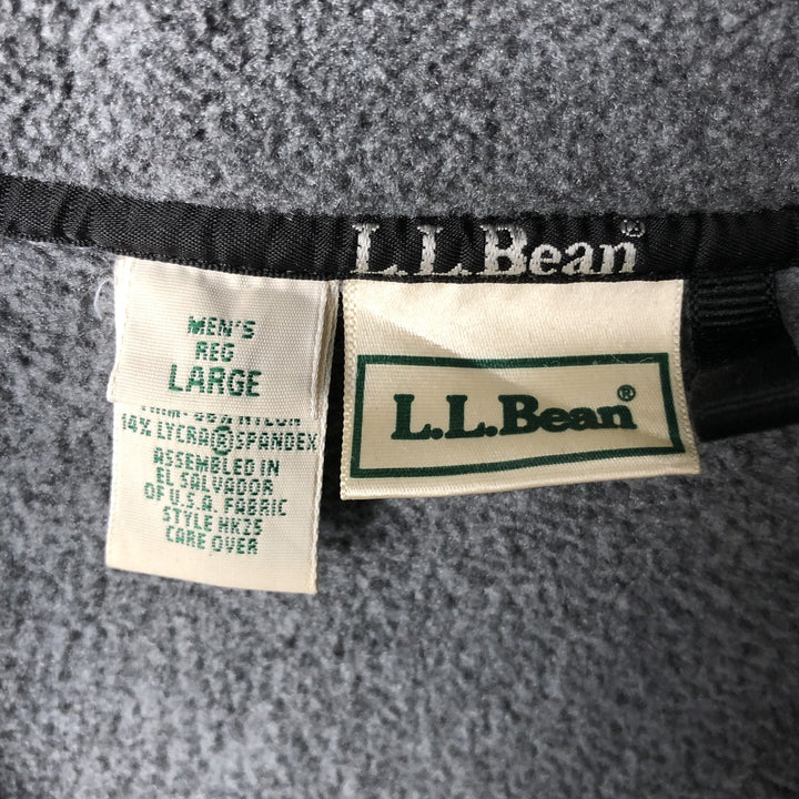 90s-00'S LLBean Half-Zip Fleece Pullover, Men's Size L polyester gray type Vintage Second Hand