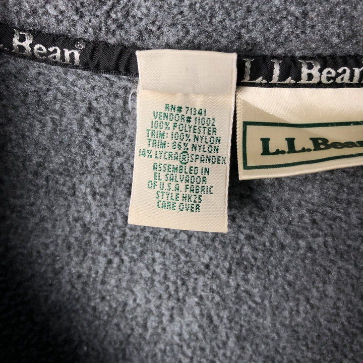 90s-00'S LLBean Half-Zip Fleece Pullover, Men's Size L polyester gray type Vintage Second Hand