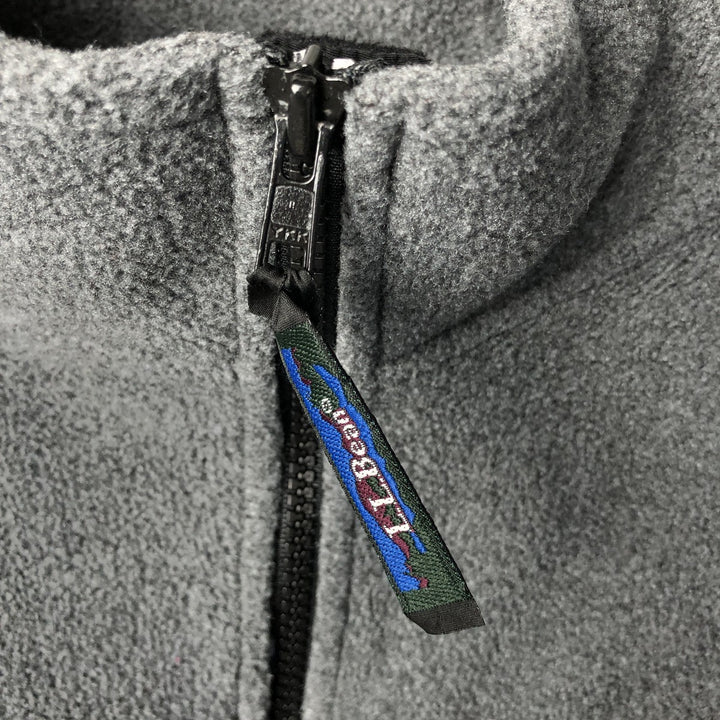 90s-00'S LLBean Half-Zip Fleece Pullover, Men's Size L polyester gray type Vintage Second Hand