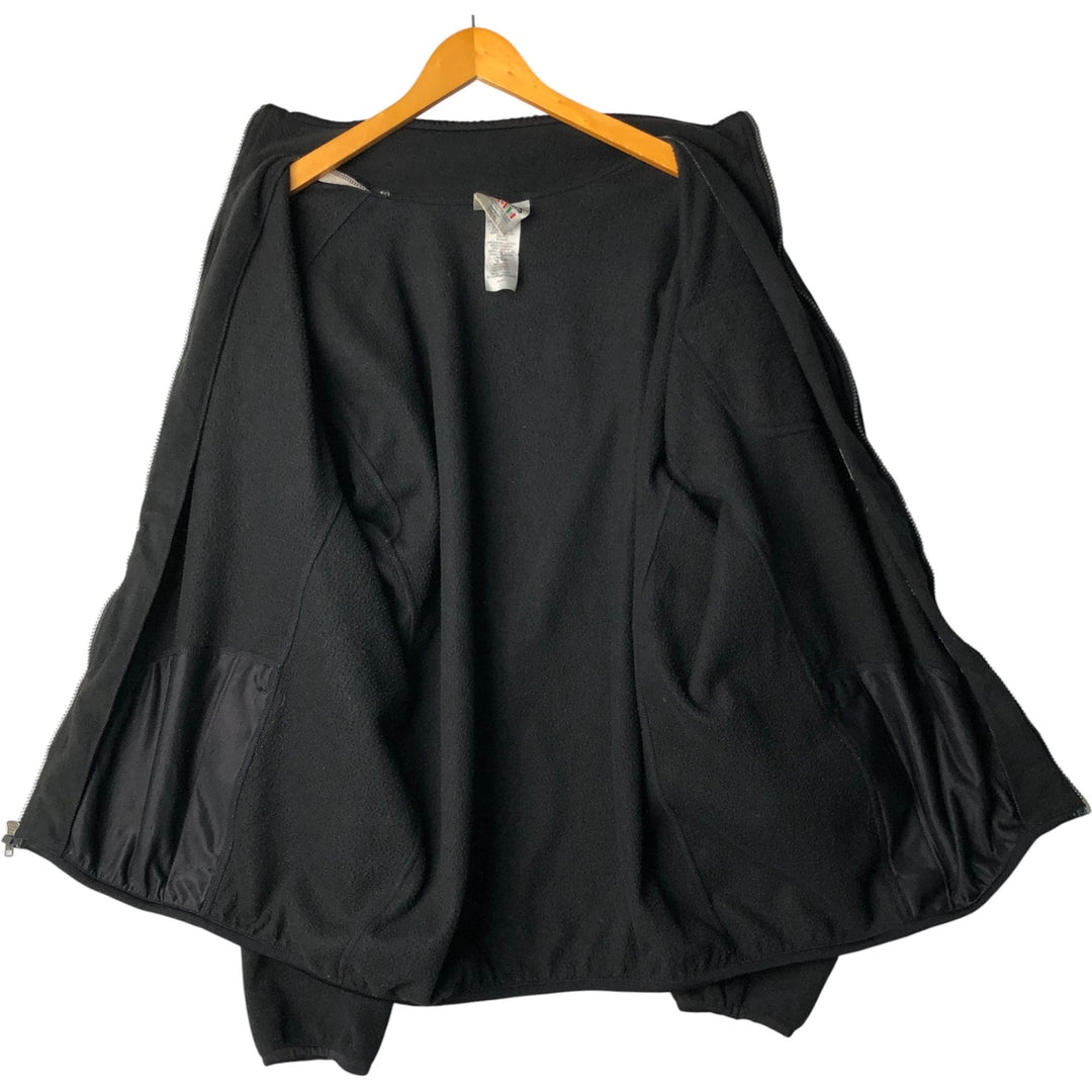 90s-00'S Adidas fleece jacket, men's size XL polyester black type Vintage Second Hand