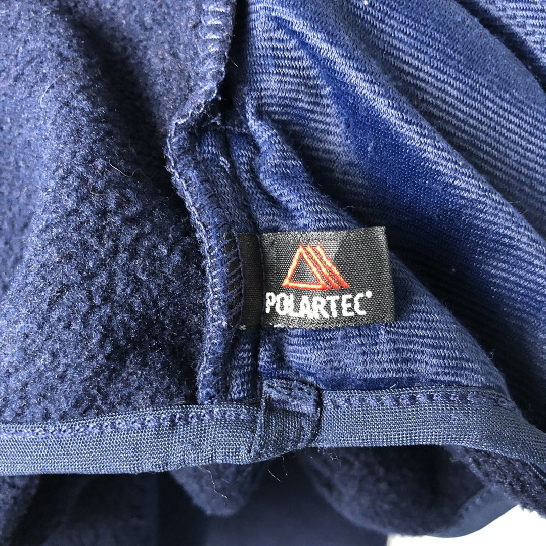 90s-00'S LLBean Half-Snap Fleece Pullover, Men's XL polyester navy blue type Vintage Second Hand
