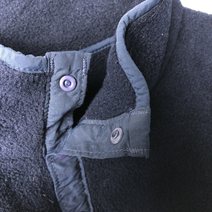 90s-00'S LLBean Half-Snap Fleece Pullover, Men's XL polyester navy blue type Vintage Second Hand