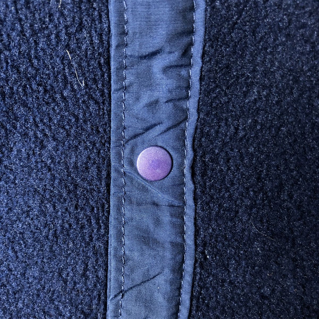 90s-00'S LLBean Half-Snap Fleece Pullover, Men's XL polyester navy blue type Vintage Second Hand