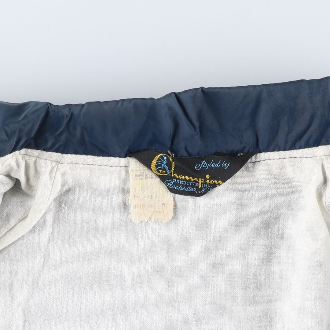 Vintage 1970'S Champion Runner's Tag Coach Jacket, Men's Size Medium Nylon navy blue type Vintage Second Hand