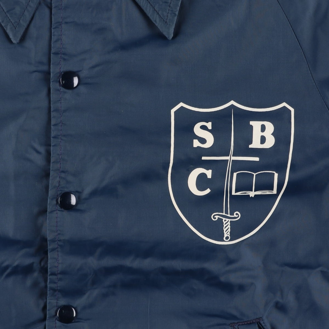 Vintage 1970'S Champion Runner's Tag Coach Jacket, Men's Size Medium Nylon navy blue type Vintage Second Hand