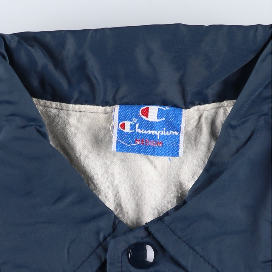 Vintage 90'S Champion College Coach Jacket, Made in USA, Men's Size Medium unclear navy blue type Vintage Second Hand