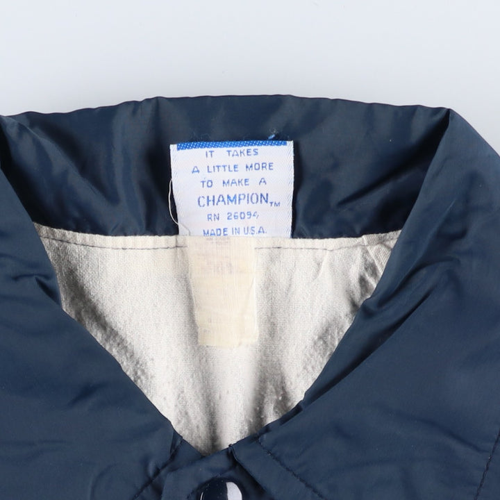 Vintage 90'S Champion College Coach Jacket, Made in USA, Men's Size Medium unclear navy blue type Vintage Second Hand