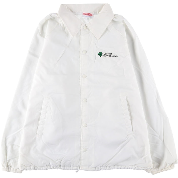Vintage 80s-90'S Hartwell Coach Jacket, Made in USA, Men's XL unclear white type Vintage Second Hand