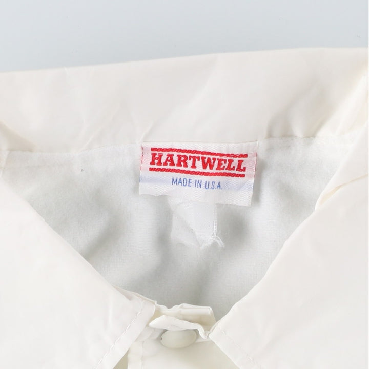 Vintage 80s-90'S Hartwell Coach Jacket, Made in USA, Men's XL unclear white type Vintage Second Hand