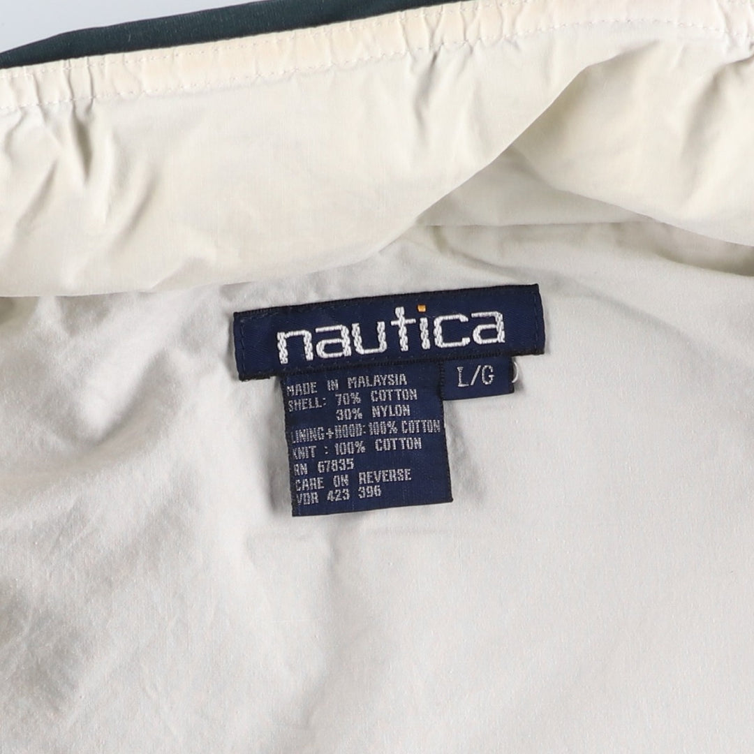90'S Nautica sailing jacket, men's size L, vintage cotton navy blue type Vintage Second Hand