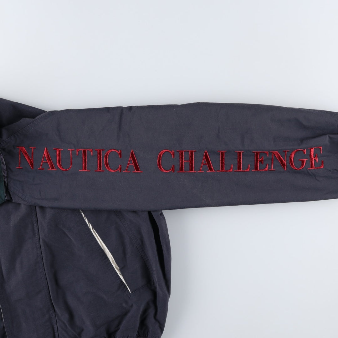 90'S Nautica sailing jacket, men's size L, vintage cotton navy blue type Vintage Second Hand