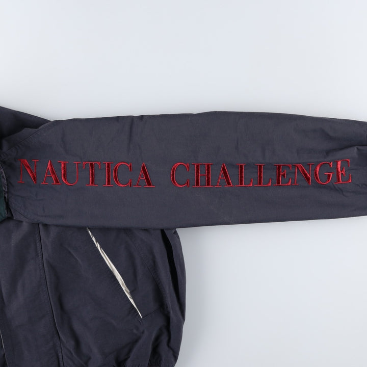 90'S Nautica sailing jacket, men's size L, vintage cotton navy blue type Vintage Second Hand