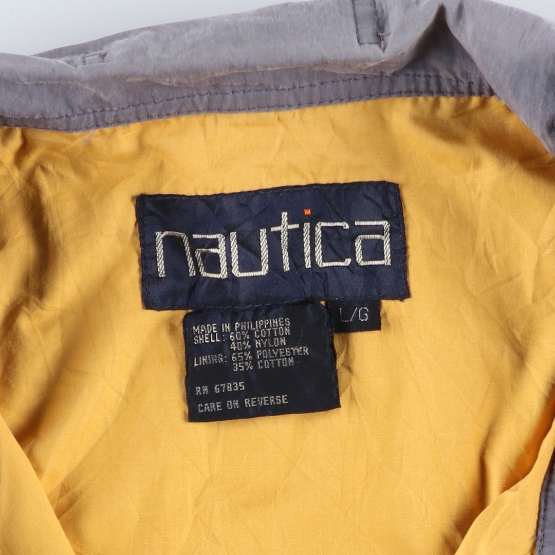 Vintage 80s-90'S Nautica cotton jacket, size L, men's cotton navy blue type Vintage Second Hand