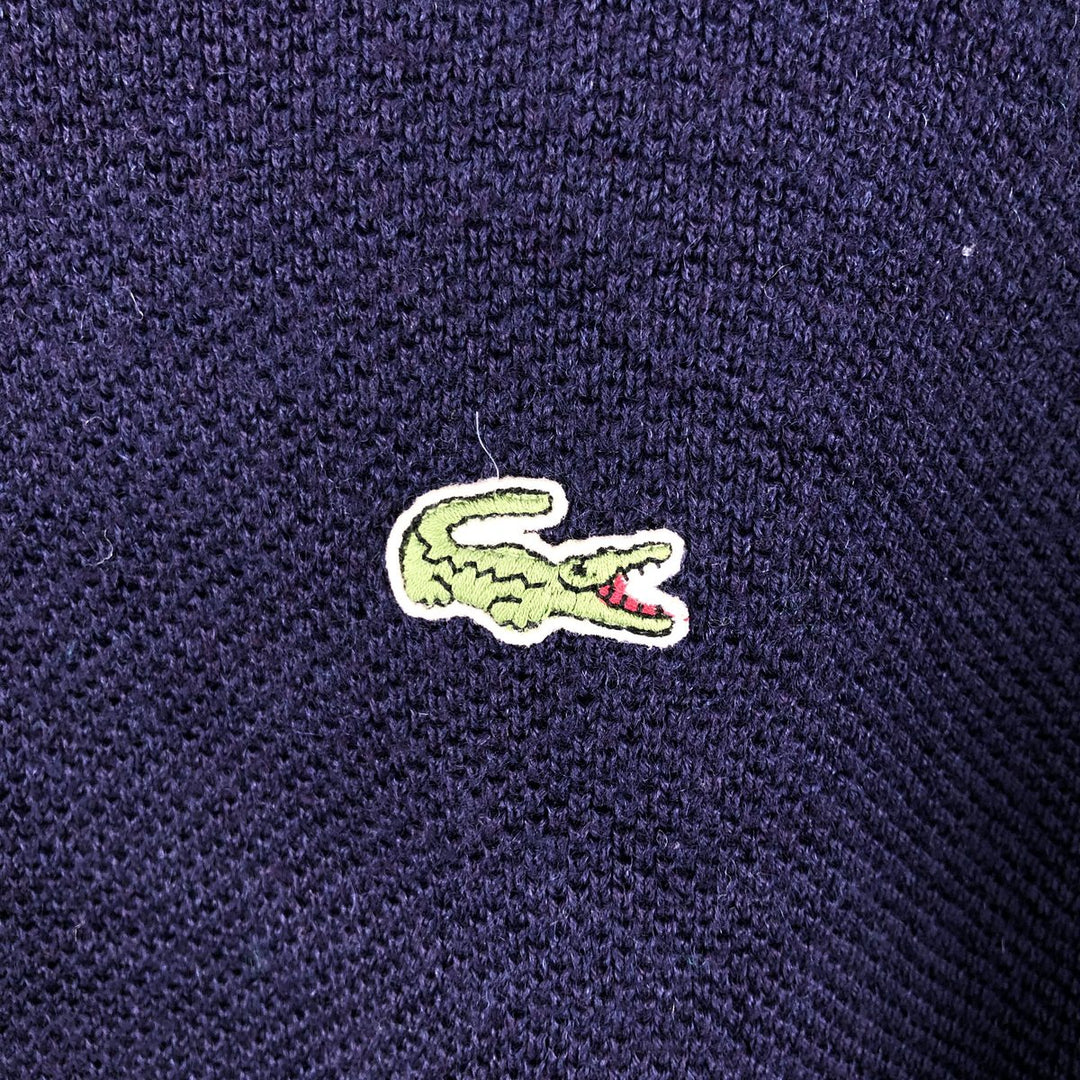 Vintage 1980'S Lacoste wool and acrylic knit sweater, size 6, men's XL wool navy blue type Vintage Second Hand