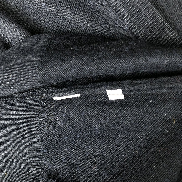 Lacoste V-neck wool knit sweater, Made in Spain, Size 8 (Men's XL) unclear navy blue type Vintage Second Hand