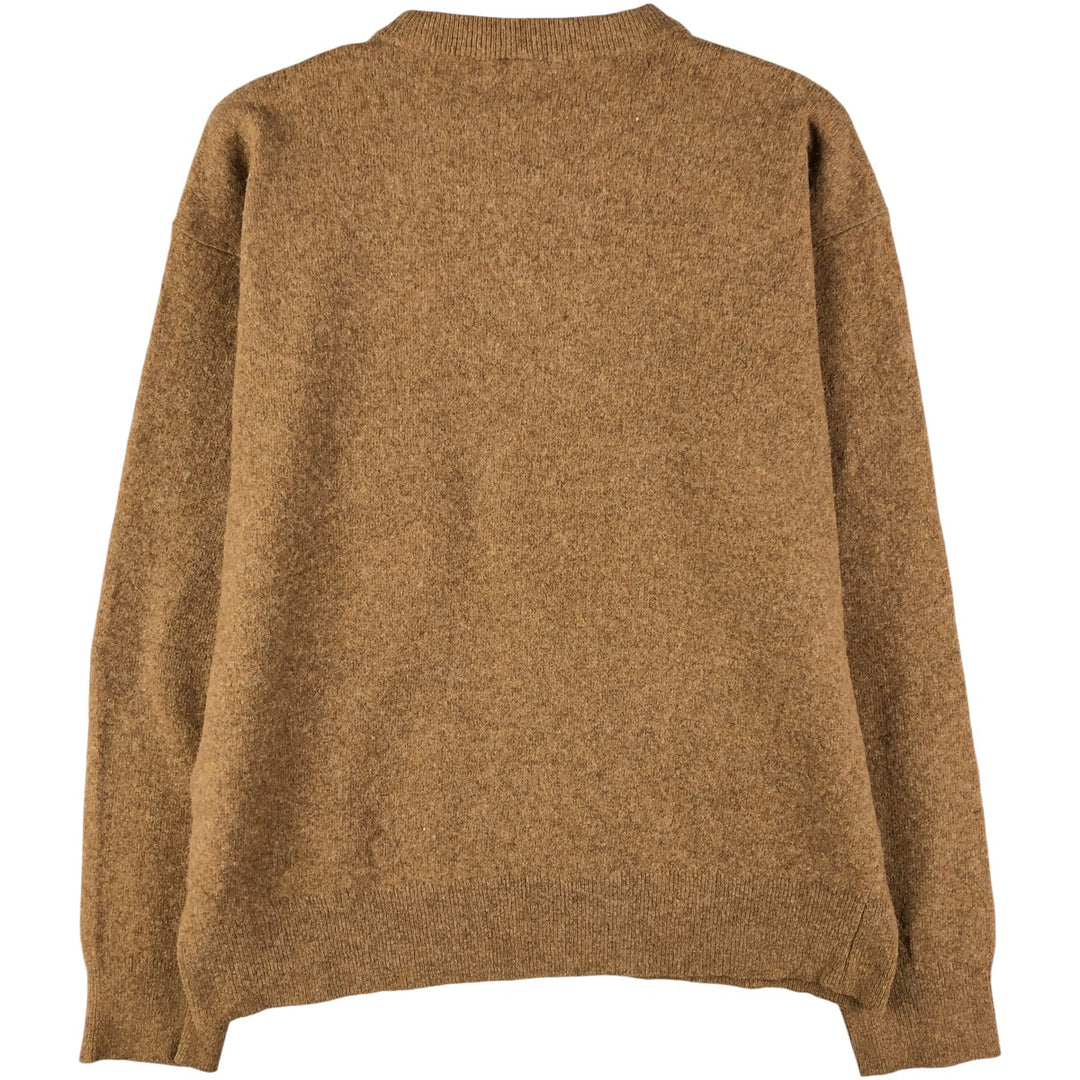 Lacoste Lambswool Knit Sweater, Size 5, Men's Size L Lamb wool beige type brown Vintage Second Hand