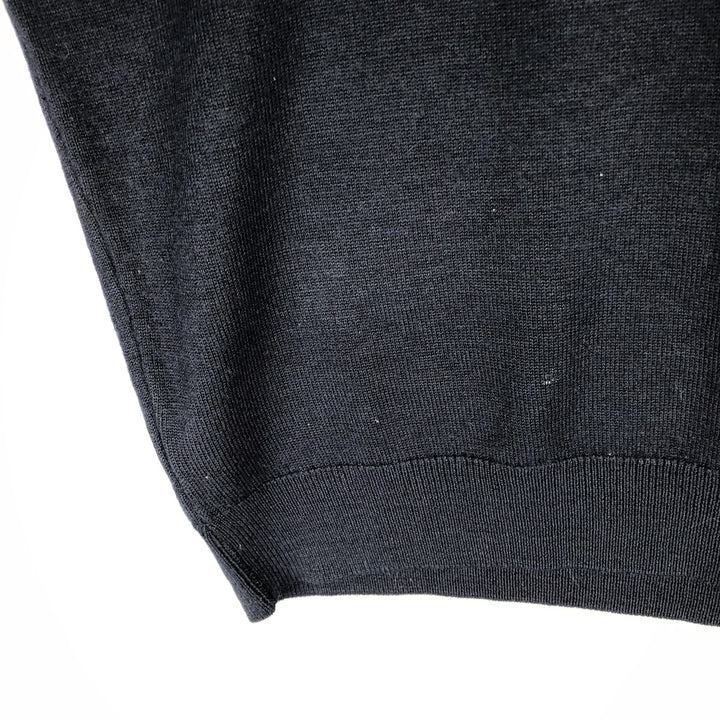 Lacoste V-neck acrylic and wool knit sweater, size 4, men's size M wool navy blue type Vintage Second Hand