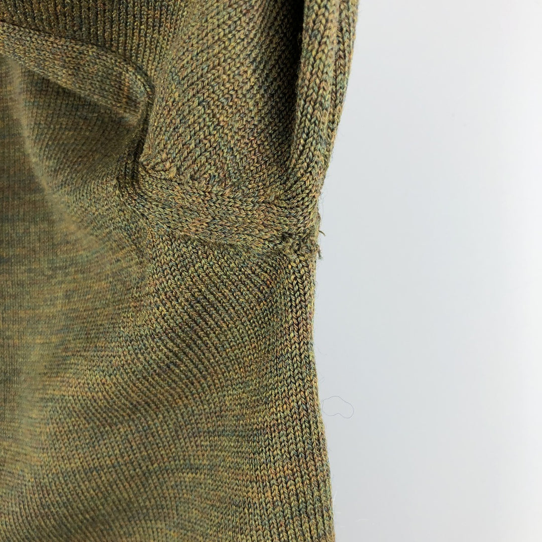 Vintage 1980'S Lacoste Chemise wool and acrylic knit sweater, size 6, men's XL acrylic Khaki type sage green Vintage Second Hand