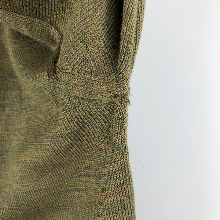 Vintage 1980'S Lacoste Chemise wool and acrylic knit sweater, size 6, men's XL acrylic Khaki type sage green Vintage Second Hand
