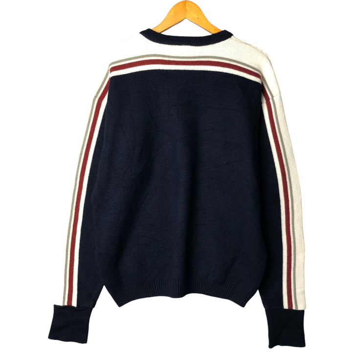 Lacoste LACOSTE SPORT acrylic and wool knit sweater, men's size L wool navy blue type Vintage Second Hand
