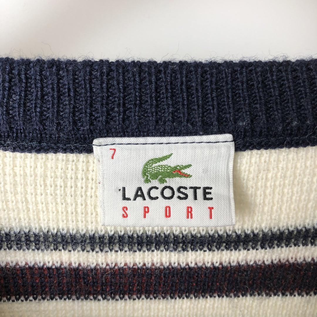 Lacoste LACOSTE SPORT acrylic and wool knit sweater, men's size L wool navy blue type Vintage Second Hand