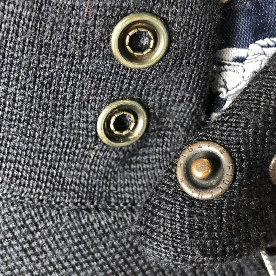 Burberry's London Merino Wool and Acrylic Knit Full-Zip Sweater, Made in Spain, Men's Size L Merino wool black type Vintage Second Hand