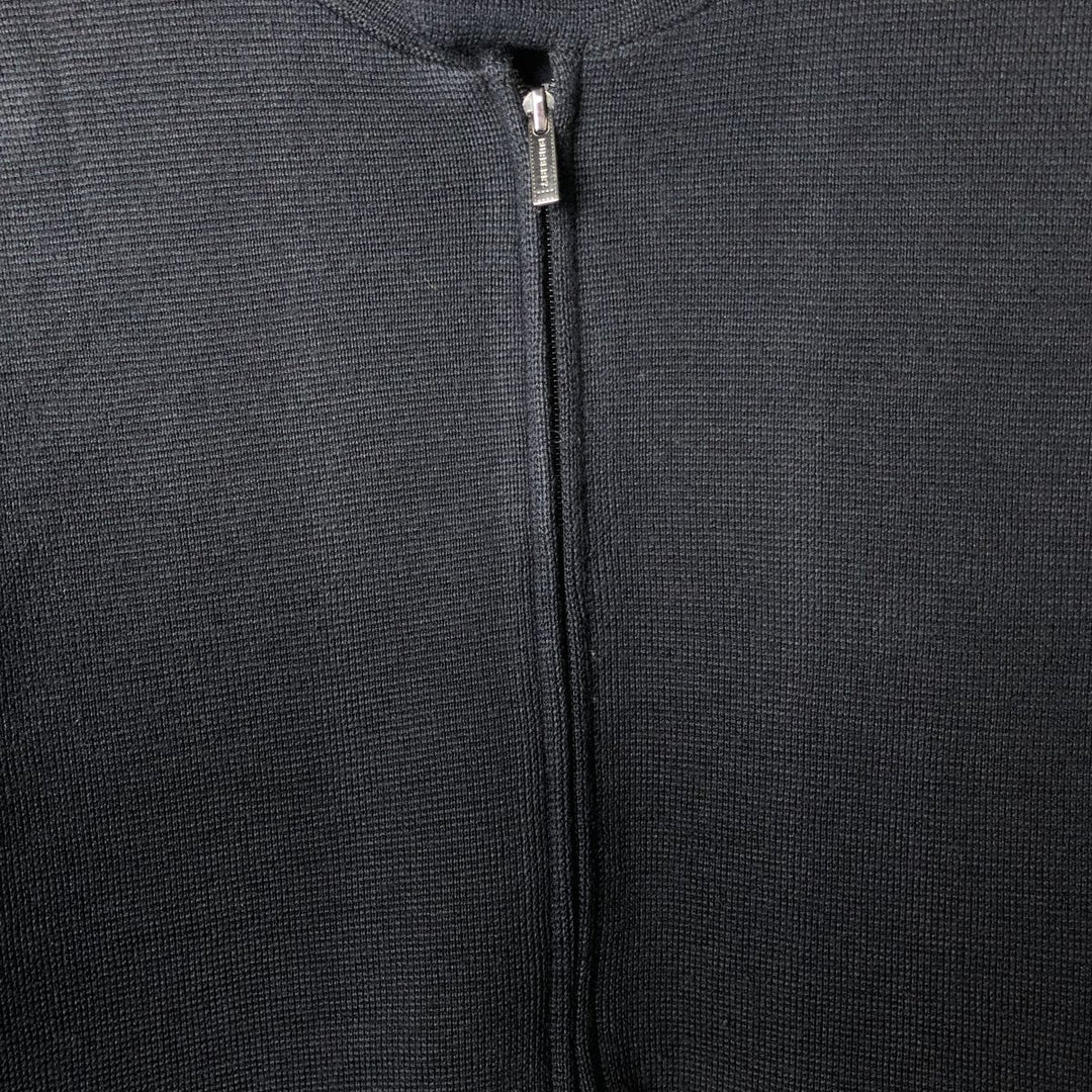 Burberry's London Merino Wool and Acrylic Knit Full-Zip Sweater, Made in Spain, Men's Size L Merino wool black type Vintage Second Hand